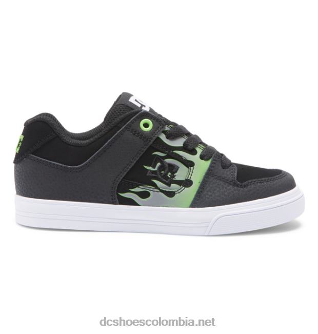 puro - zapatos para niños negro/gris/verde DC Shoes X4RB0561