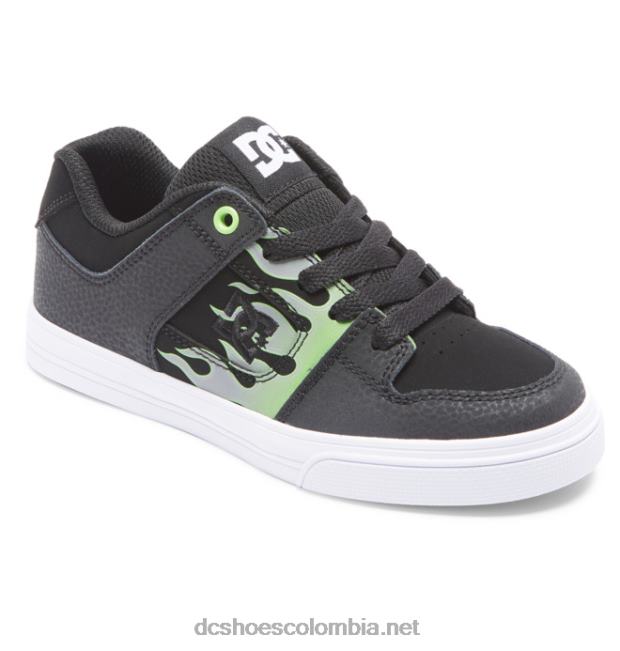 puro - zapatos para niños negro/gris/verde DC Shoes X4RB0561