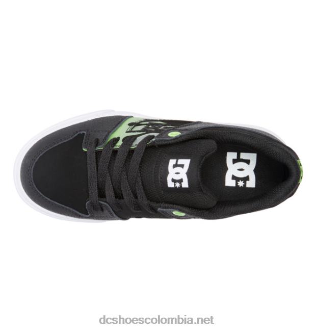 puro - zapatos para niños negro/gris/verde DC Shoes X4RB0561