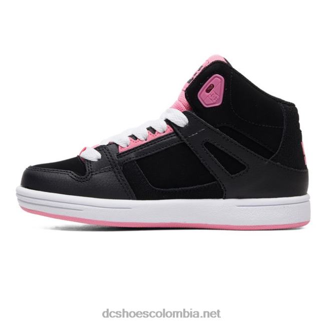 zapatos de caña alta Pure para niños negro/rosa DC Shoes X4RB0541
