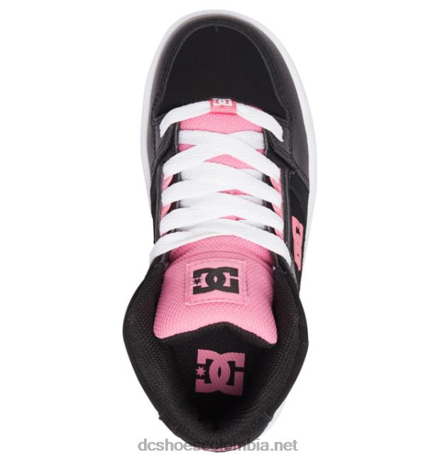 zapatos de caña alta Pure para niños negro/rosa DC Shoes X4RB0541
