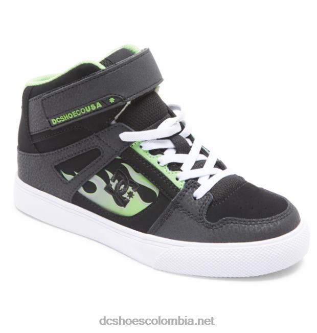 zapatos de caña alta con cordones elásticos puros para niños Gris oscuro DC Shoes X4RB0566