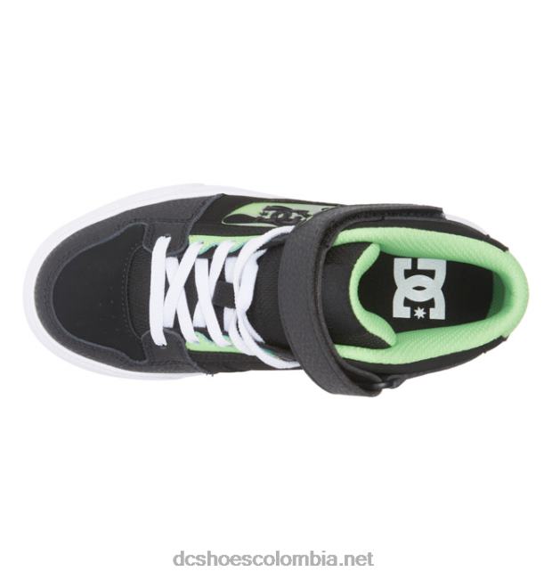 zapatos de caña alta con cordones elásticos puros para niños Gris oscuro DC Shoes X4RB0566