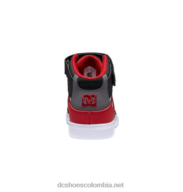 zapatos de caña alta con cordones elásticos puros para niños blanco/gris/rojo DC Shoes X4RB0539
