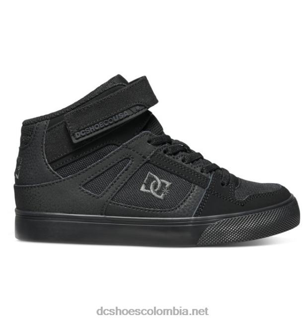 zapatos de caña alta con cordones elásticos puros para niños negro DC Shoes X4RB0543