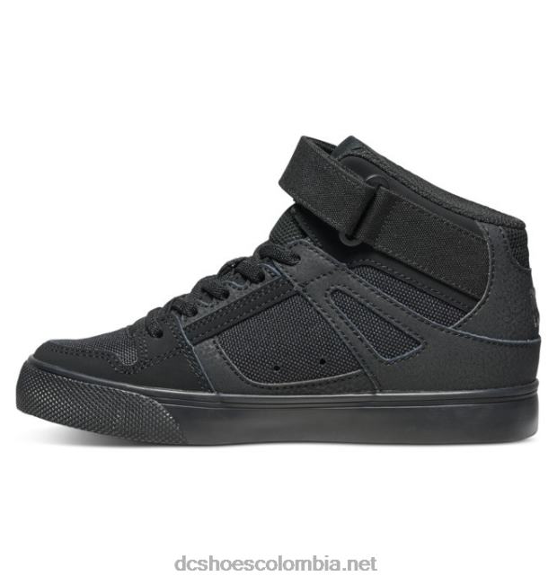 zapatos de caña alta con cordones elásticos puros para niños negro DC Shoes X4RB0543