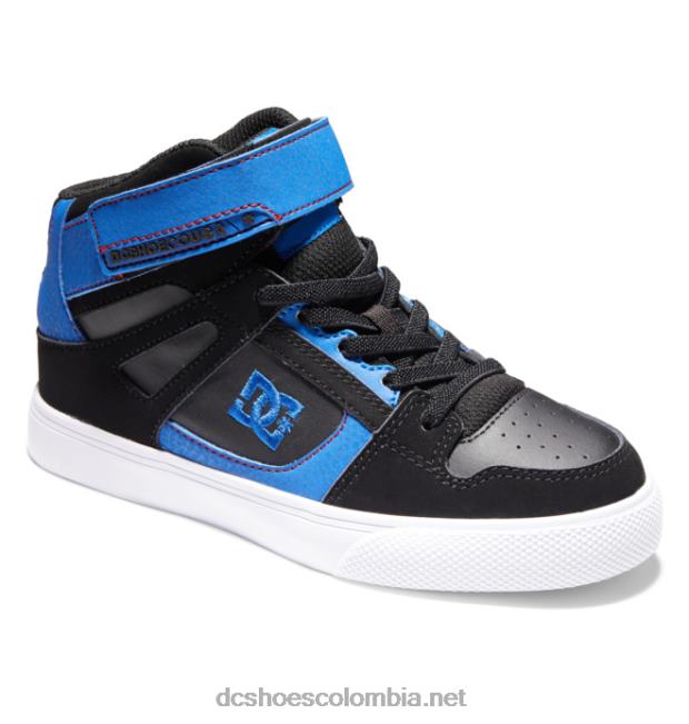 zapatos de caña alta con cordones elásticos puros para niños negro/azul/rojo DC Shoes X4RB0513