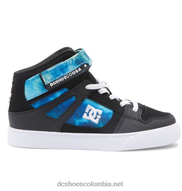 zapatos de caña alta con cordones elásticos puros para niños negro/azul/verde DC Shoes X4RB0533