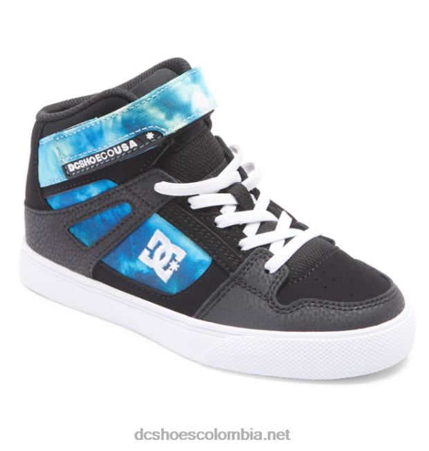 zapatos de caña alta con cordones elásticos puros para niños negro/azul/verde DC Shoes X4RB0533