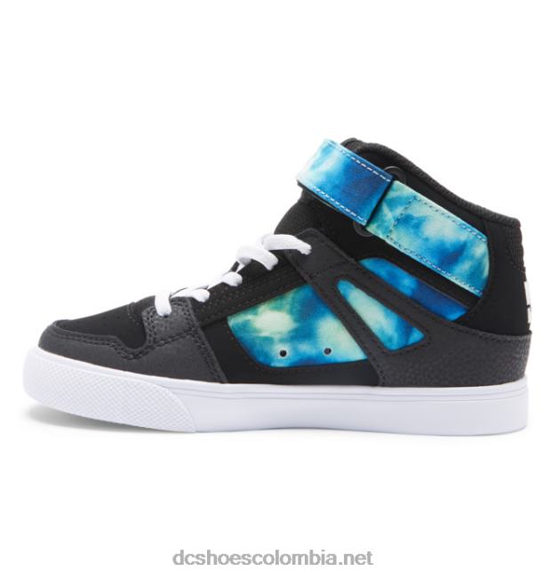 zapatos de caña alta con cordones elásticos puros para niños negro/azul/verde DC Shoes X4RB0533