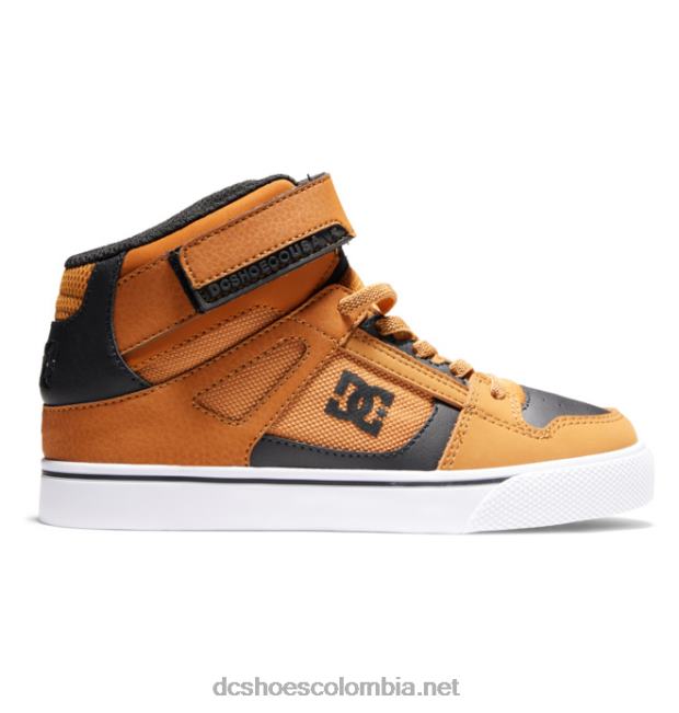 zapatos de caña alta con cordones elásticos puros para niños trigo/negro DC Shoes X4RB0522