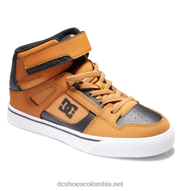 zapatos de caña alta con cordones elásticos puros para niños trigo/negro DC Shoes X4RB0522