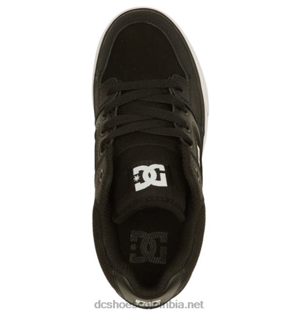 zapatos de caña media pure mid para niños blanco negro DC Shoes X4RB0556