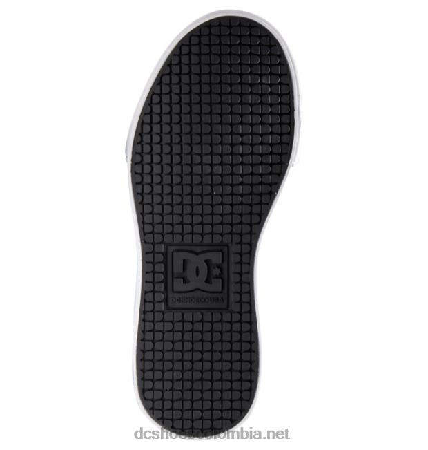 zapatos de caña media pure mid para niños blanco negro DC Shoes X4RB0556