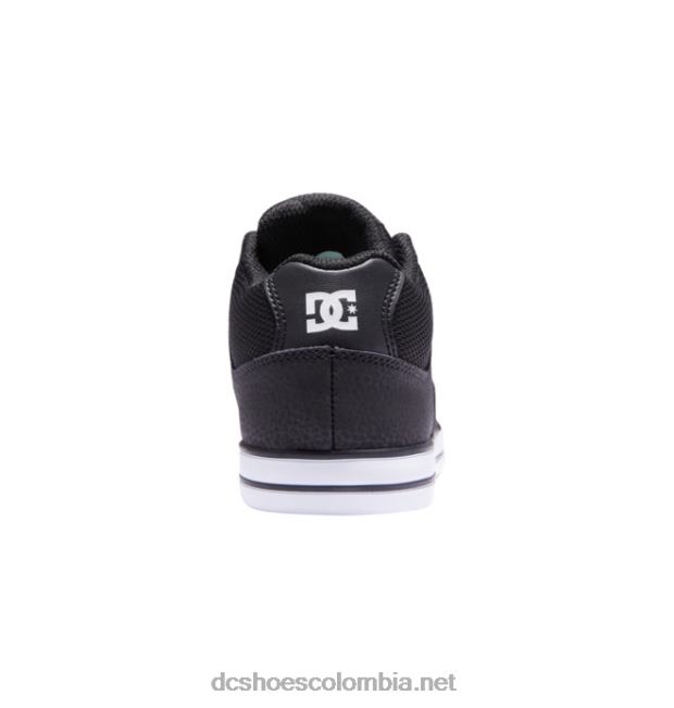 zapatos de caña media pure mid para niños blanco negro DC Shoes X4RB0556