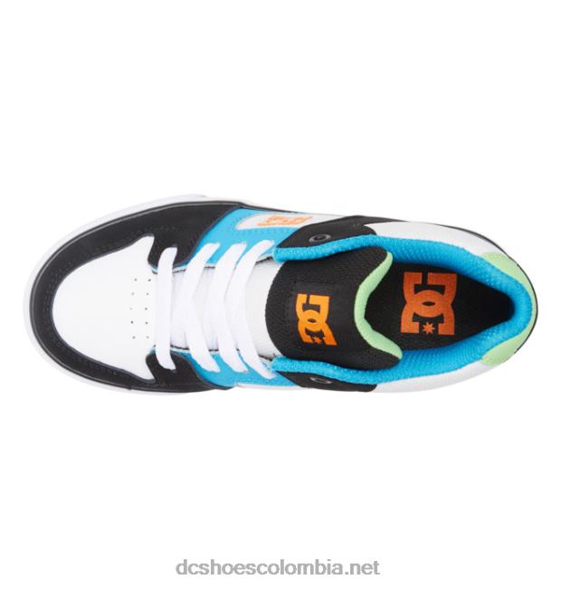 zapatos de caña media pure mid para niños negro/blanco/azul DC Shoes X4RB0571
