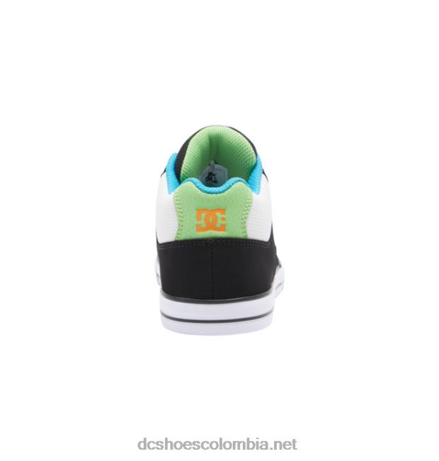 zapatos de caña media pure mid para niños negro/blanco/azul DC Shoes X4RB0571