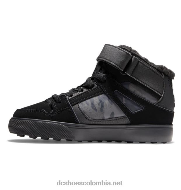 zapatos de invierno puros para niños camuflaje negro DC Shoes X4RB0527