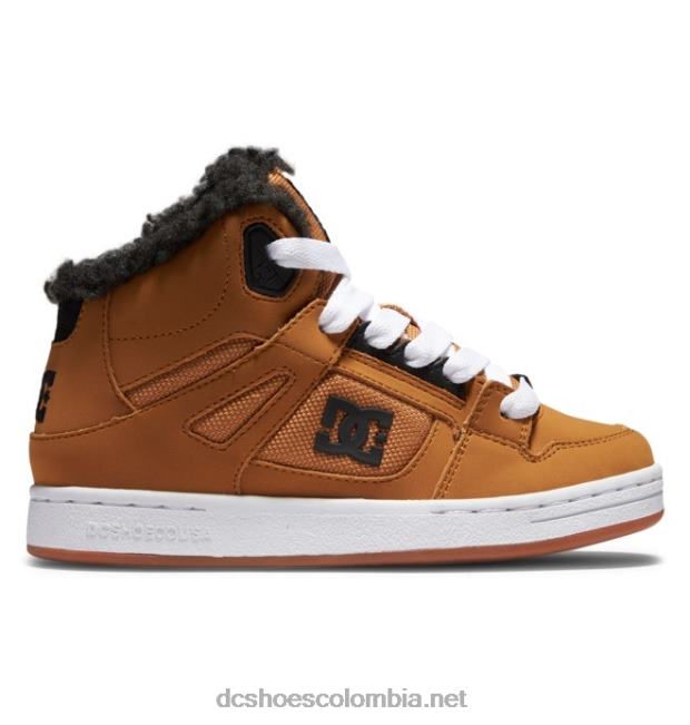 zapatos de invierno puros para niños marrón/trigo DC Shoes X4RB0520