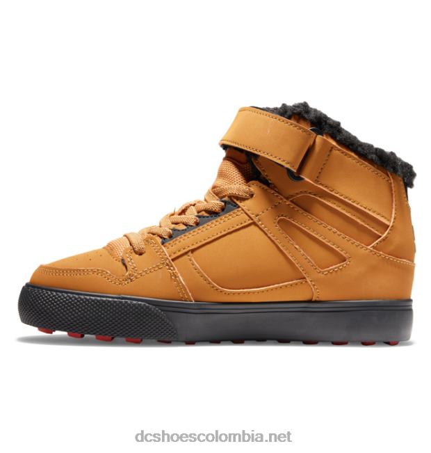 zapatos de invierno puros para niños trigo/negro DC Shoes X4RB0510