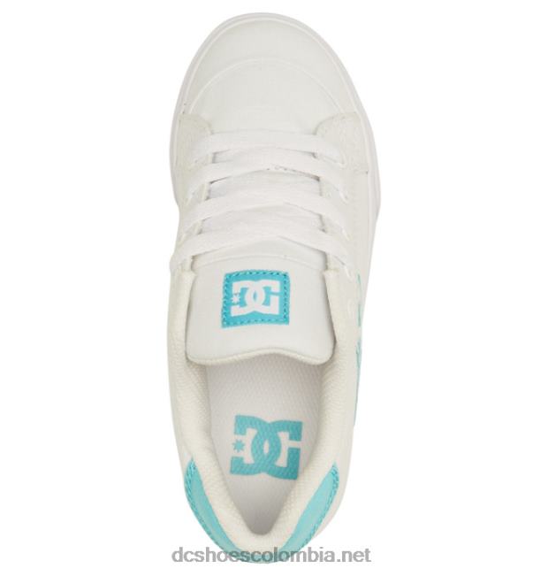 zapatos chelsea para niños julipán blanco/menta DC Shoes X4RB0505
