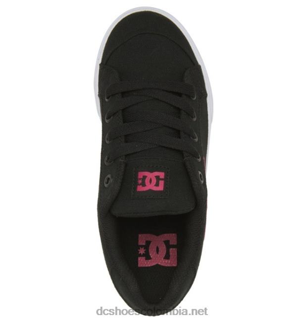 zapatos chelsea para niños plantilla negra/rosa DC Shoes X4RB0528