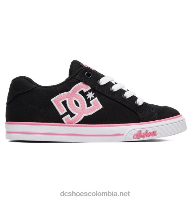 zapatos de lona chelsea para niños negro/rosa DC Shoes X4RB0506