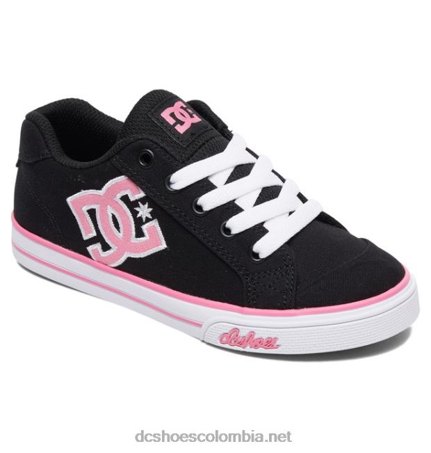 zapatos de lona chelsea para niños negro/rosa DC Shoes X4RB0506