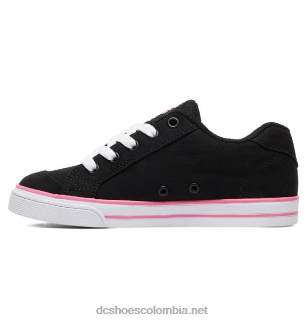 zapatos de lona chelsea para niños negro/rosa DC Shoes X4RB0506