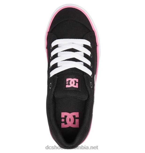 zapatos de lona chelsea para niños negro/rosa DC Shoes X4RB0506