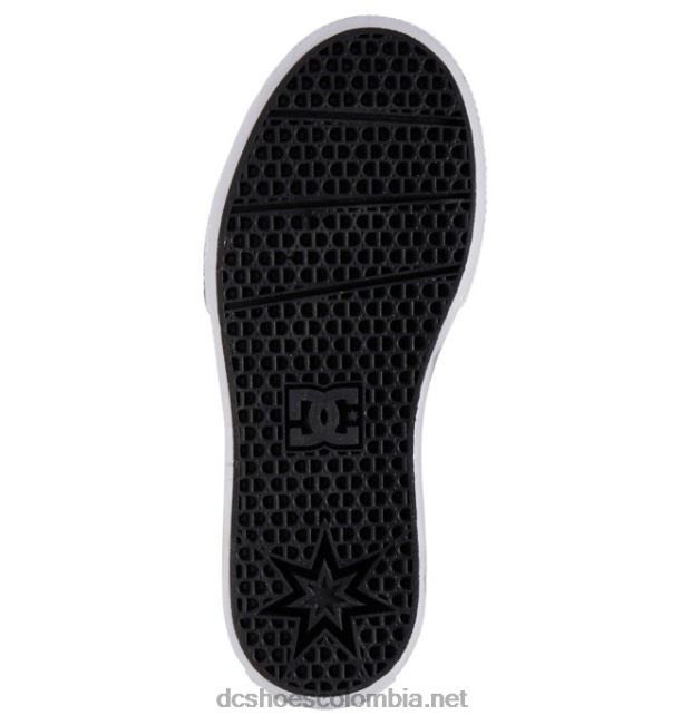 zapatos manuales para niños blanco negro DC Shoes X4RB0564