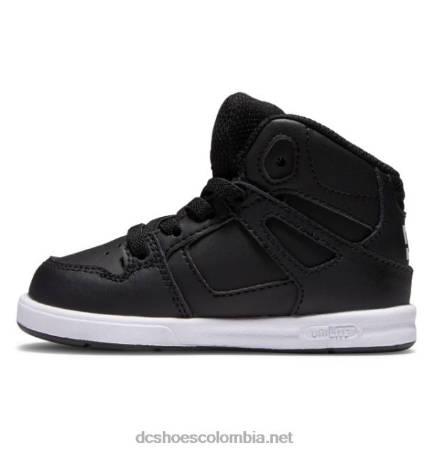 zapatos pure hi high para niños pequeños blanco negro DC Shoes X4RB0547